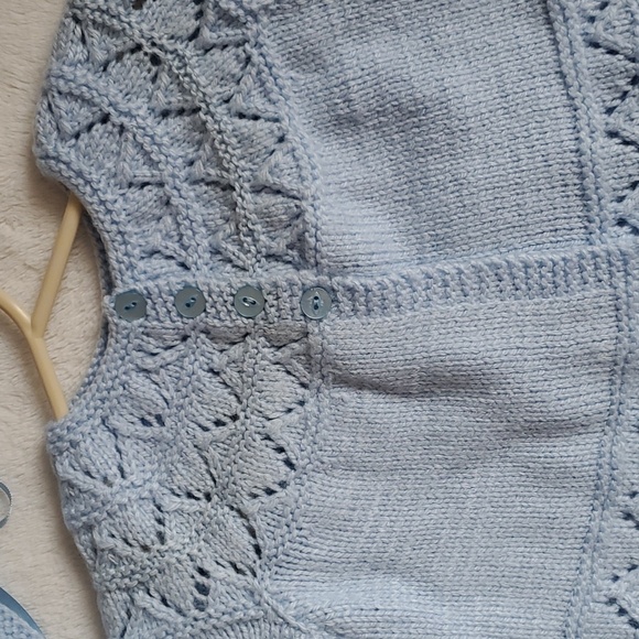 Handmade Knitted newborn sweater set - Picture 2 of 8